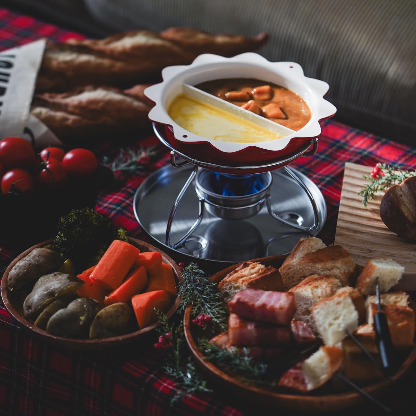 希少】Villeroy&Boch フォンデュプレート／26センチ／2枚セット